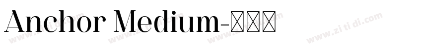 Anchor Medium字体转换